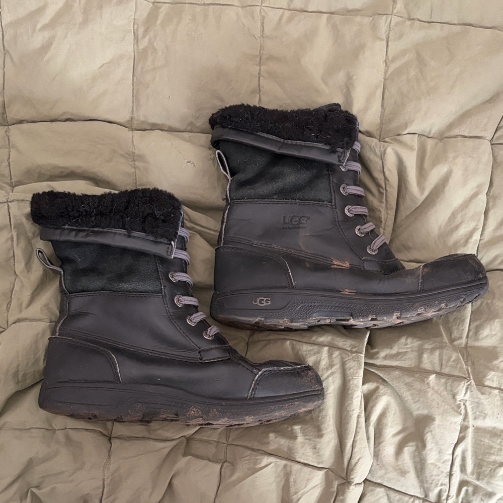 UGG Black Fur Boots kids